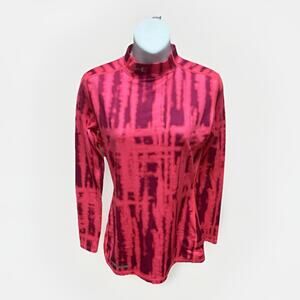Under Armour Womens Shirt Size Small Cold Gear Mock Long Sleeve Pink Base Layer